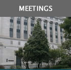 Meetings graphic with image of VA Supreme Court Building